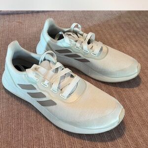 Adidas White and Gray Running Shoes